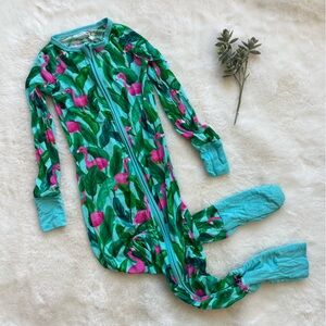 Little Sleepies | EUC - Palm Springs Print - Zip Sleepers - Size 3T